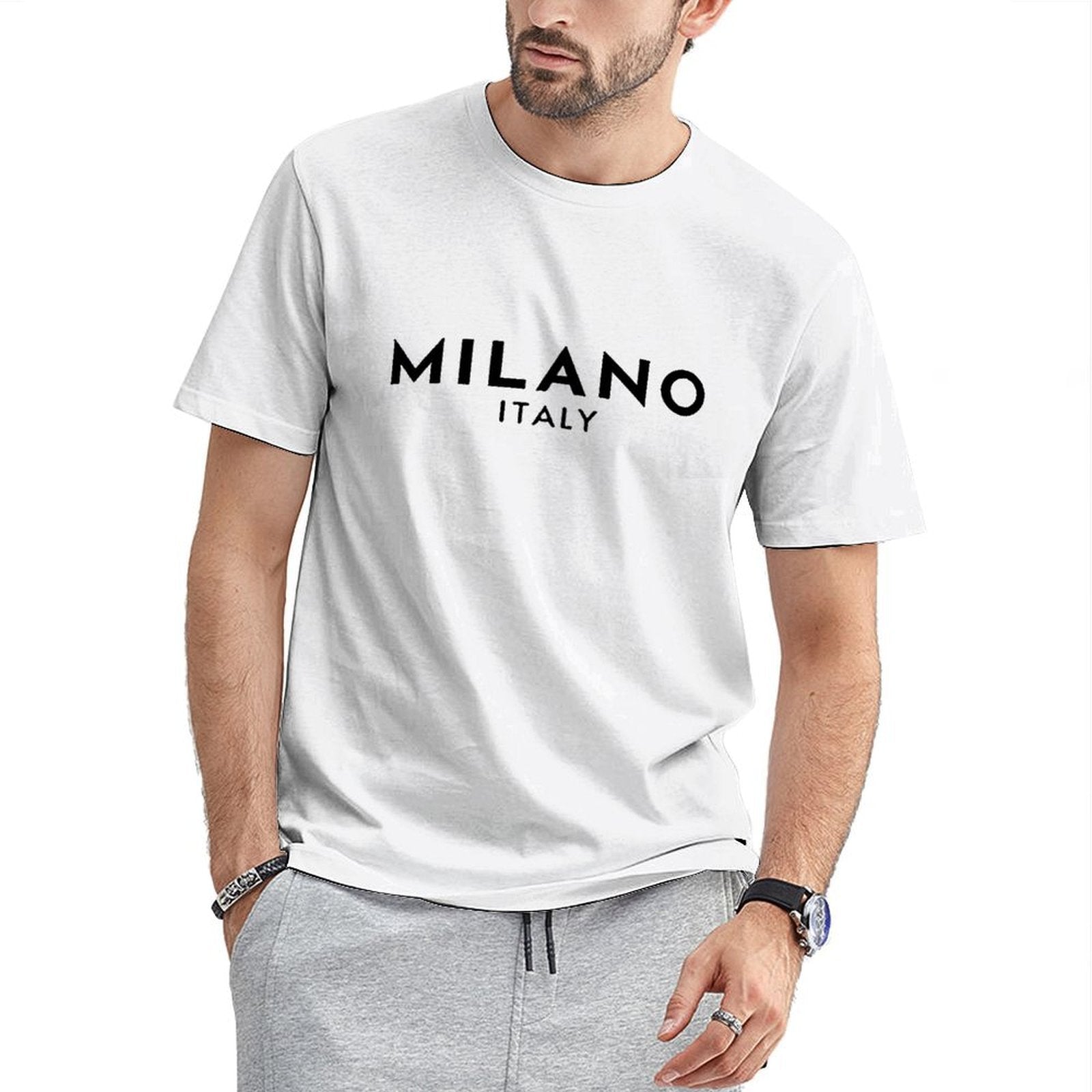Inkmay Casual Cotton T-shirt Abstract Artwork With Bold Colors Unisex T-shirtStreet LooseFit T-Shirt