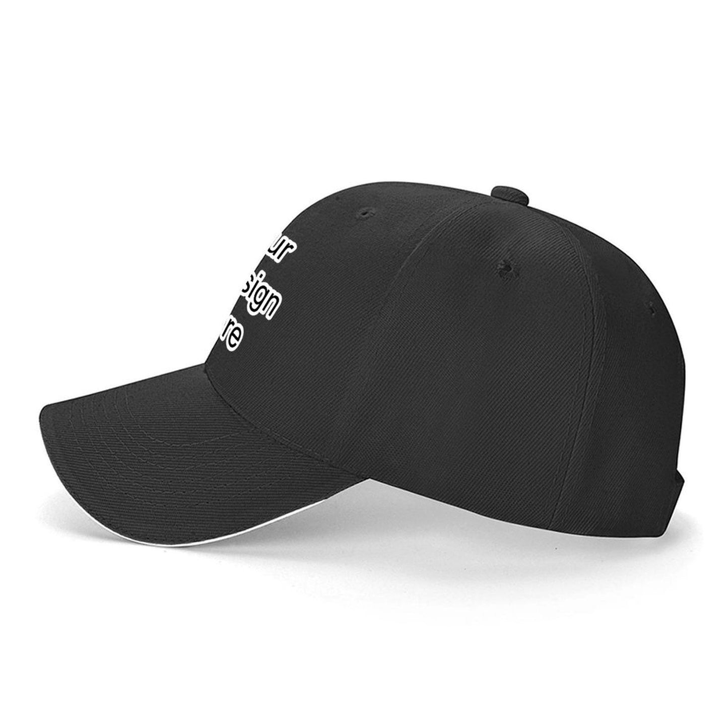 Custom black sandwich baseball cap