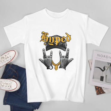 Inkmay Casual  Cotton T-shirt Hyped Hat With Intricate Design Art Unisex T-shirtEverydaySeries Everyday T-Shirt
