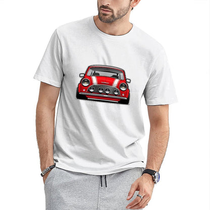 Inkmay Casual  Cotton T-shirt Woo Sunglasses With Cars And Unisex T-shirtPureStyle Original T-Shirt