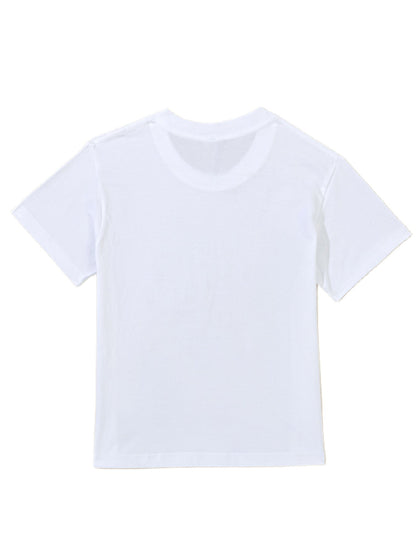 Custom white children's heat transfer T-shirt