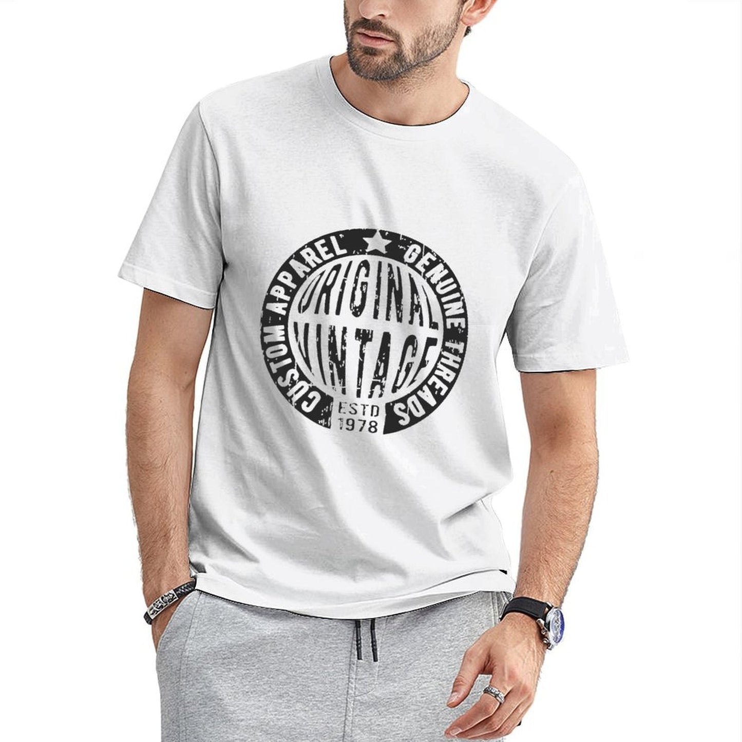 Inkmay Casual Cotton T-shirt Abstract Black Background With Minimal Design Unisex T-shirtStudio TimelessComfort T-Shirt