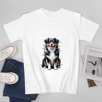Inkmay Casual  Cotton T-shirt Dog With Colorful Fur Pattern Unisex T-shirtEdition SimpleFit T-Shirt