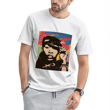 Inkmay Casual Cotton T-shirt Abstract Art With Bold Colors Unisex T-shirtHigh-Quality Relaxed T-Shirt