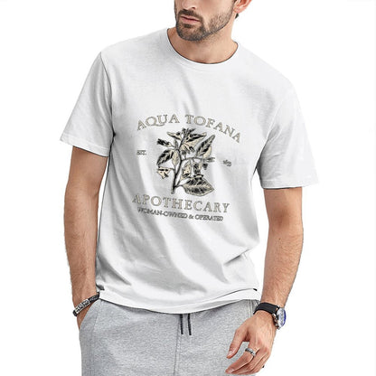 Inkmay Casual Cotton T-shirt Aqua Tofana Apothecary Woman Owned Operated Unisex T-shirtActiveLine SoftFeel T-Shirt