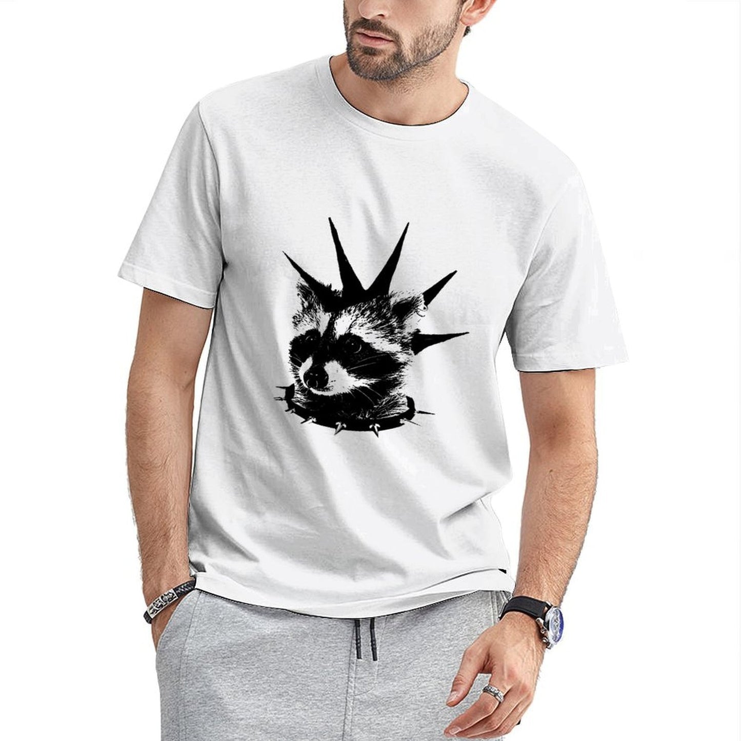 Inkmay Casual Cotton T-shirt Abstract Black And White Design Art Unisex T-shirtCityStyle Solid T-Shirt