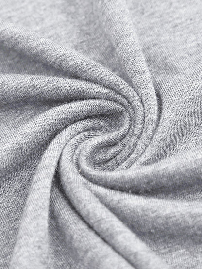 180g pure cotton crew neck long-sleeved shirt gray BACK