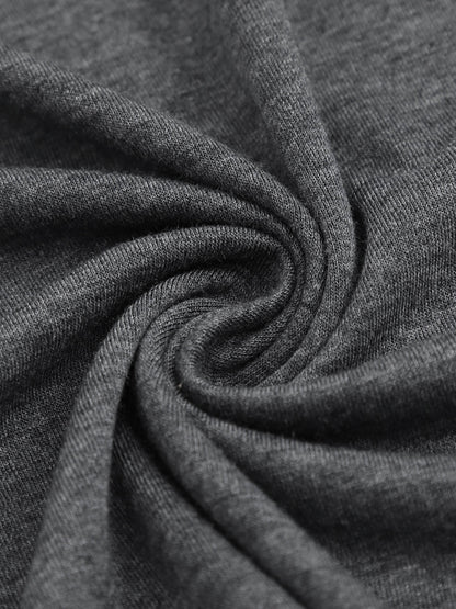 180g pure cotton crew neck long-sleeved shirt  dark gray BACK