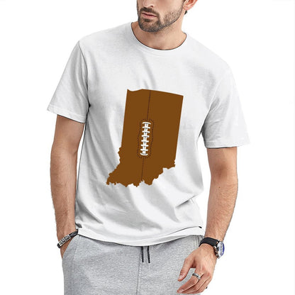 Inkmay Casual  Cotton T-shirt Football Design With White Laces Unisex T-shirtSoftLine Neat T-Shirt