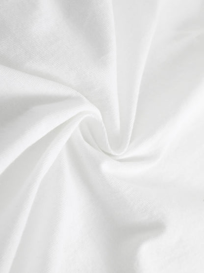 180g pure cotton short-sleeved shirt White