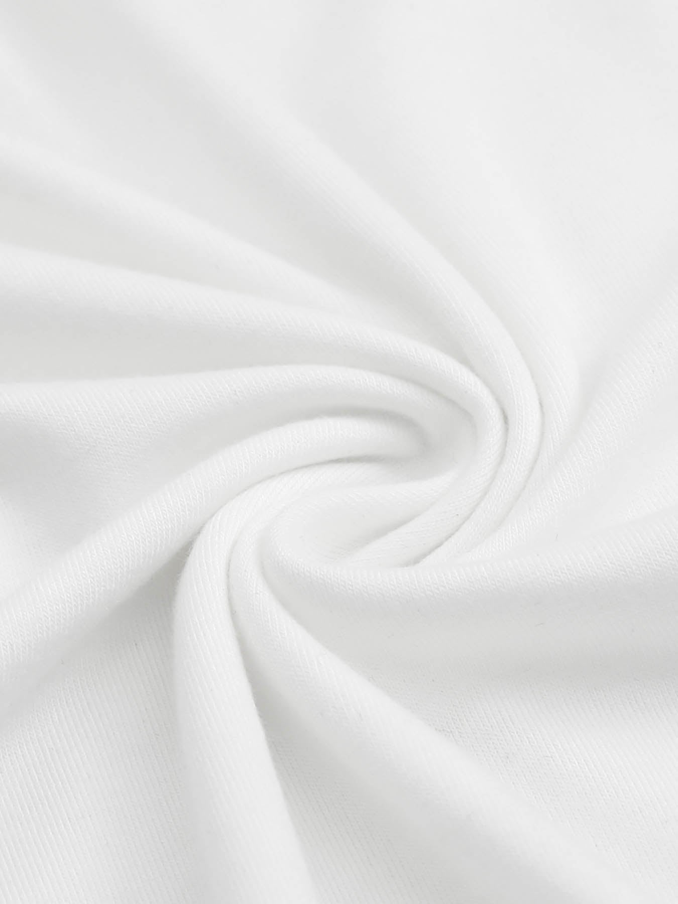 White slim-fit crew neck long-sleeved T-shirt