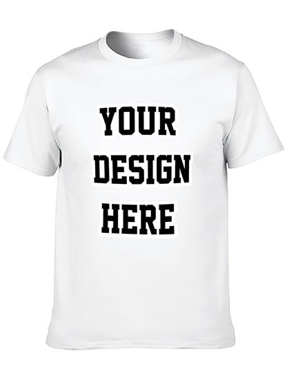 Custom adult heat transfer short-sleeved T-shirts white