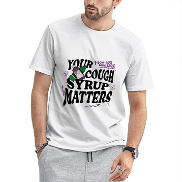 Inkmay Casual Cotton T-shirt Your Cough Syrup Matters Suicide Prevention Unisex T-shirt