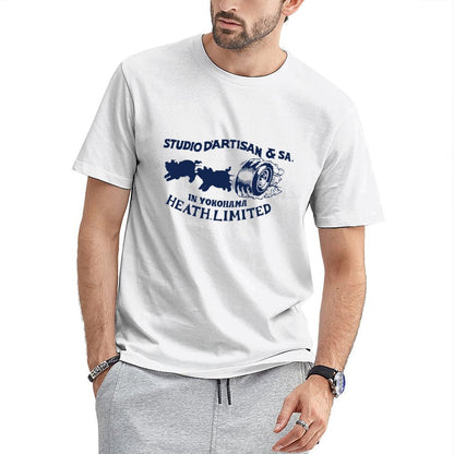 Inkmay Casual Cotton T-shirt Studio D Artisan Sa In Yokohama Unisex T-shirtPremiumSeries Retro T-Shirt