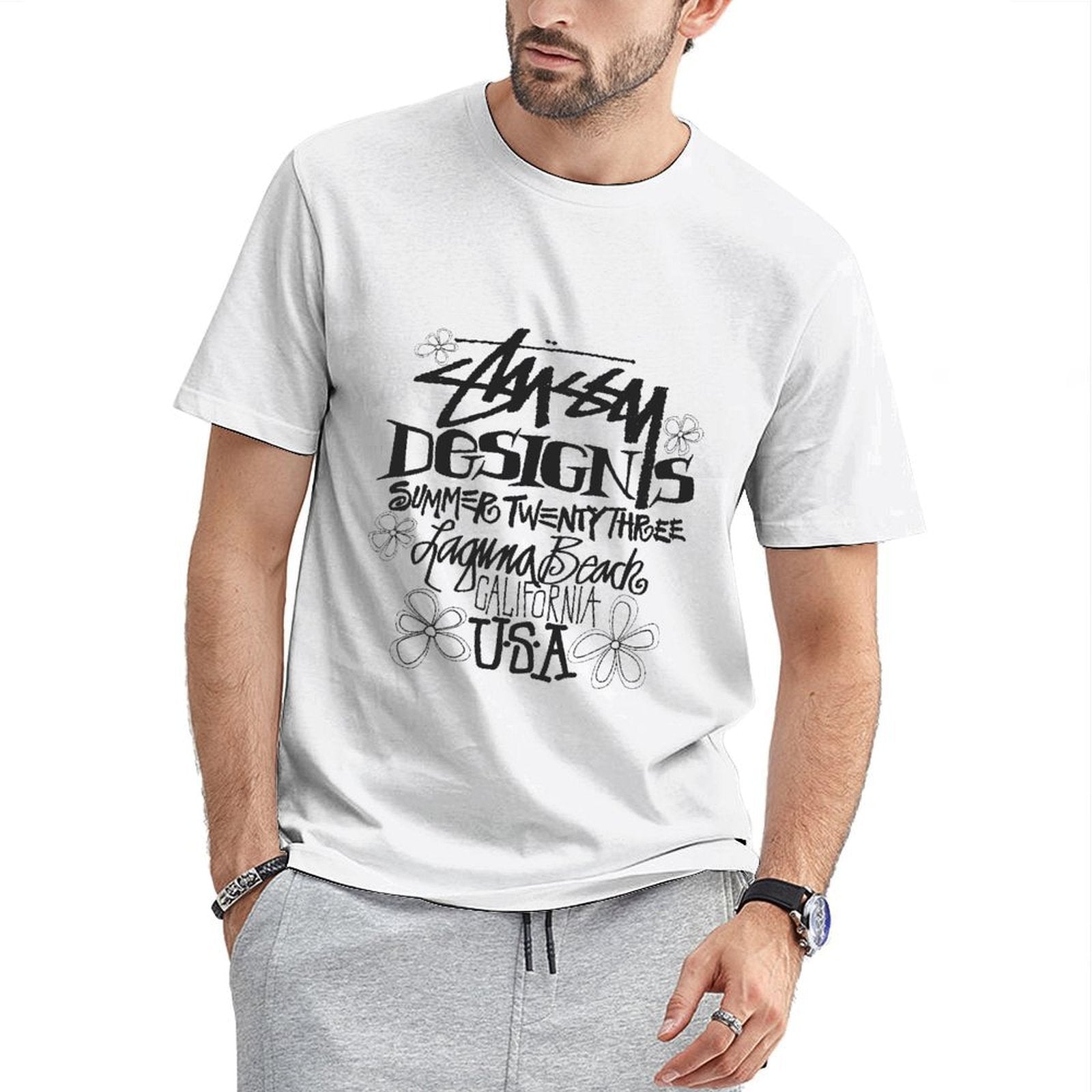 Inkmay Casual Cotton T-shirt Abstract Black Background With Minimal Design Unisex T-shirtComfortSeries Urban T-Shirt