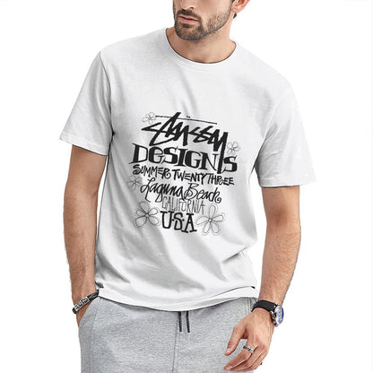 Inkmay Casual Cotton T-shirt Abstract Black Background With Minimal Design Unisex T-shirtComfortSeries Urban T-Shirt
