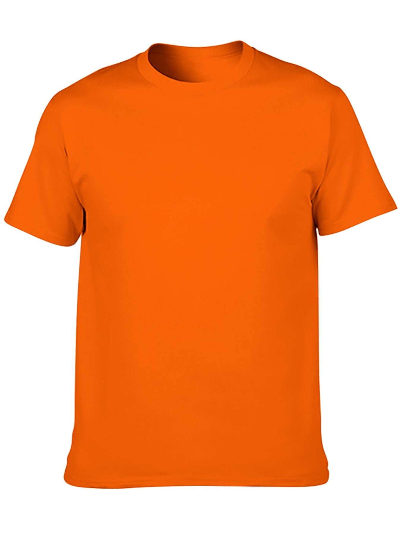 Custom adult heat transfer short-sleeved T-shirts  Tangerine