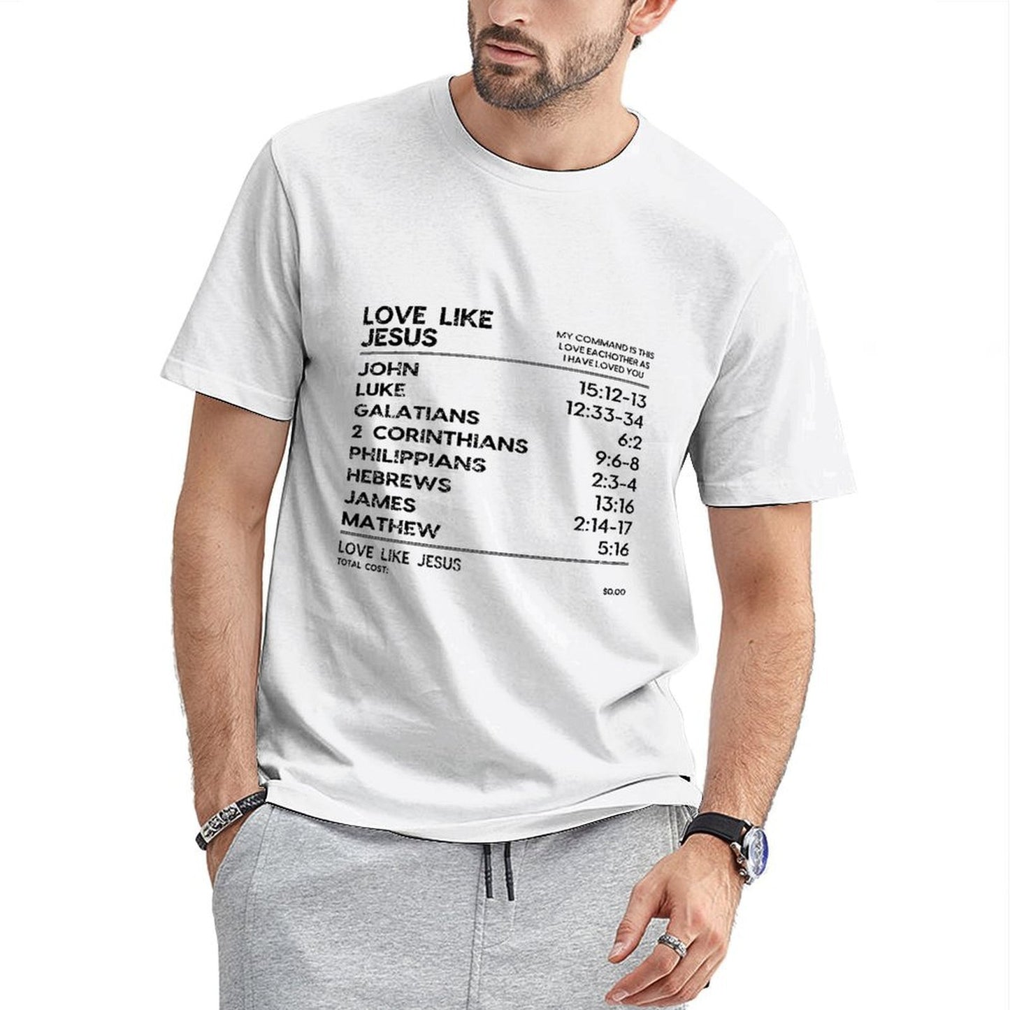 Inkmay Casual Cotton T-shirt Abstract Black And White Pattern Prints Unisex T-shirt