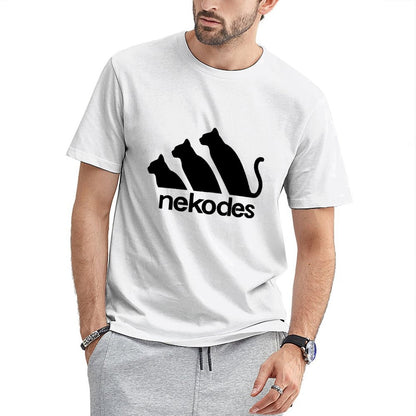 Inkmay Casual Cotton T-shirt Black Background With No Pattern Prints Unisex T-shirtEverydayFit StreetLine T-Shirt
