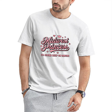 Inkmay Casual  Cotton T-shirt Midwest Princess Im Gonna Keep On Dancing Unisex T-shirtSeries Signature T-Shirt