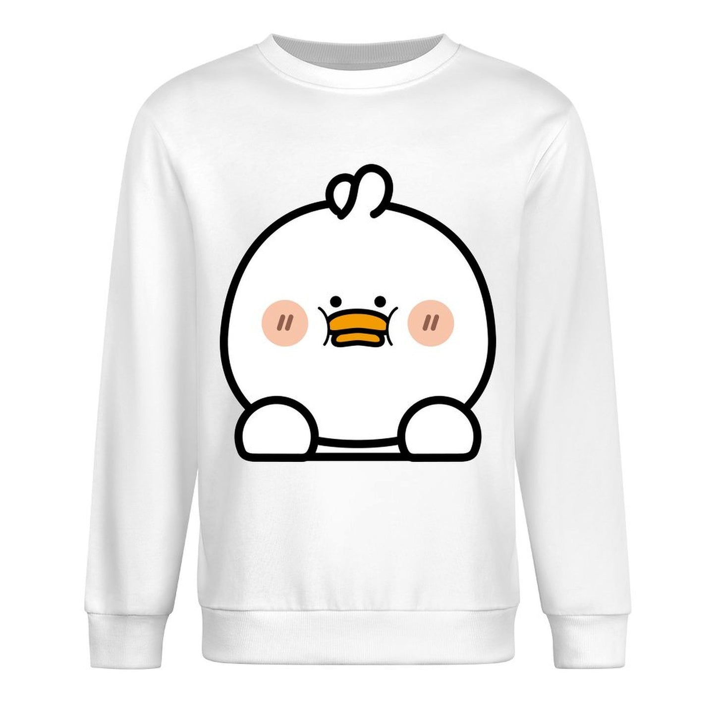 Front Patterned Long Sleeve TopTear-Resistant Unisex