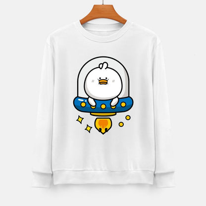 Front Patterned Long Sleeve TopCrew Neck Essential