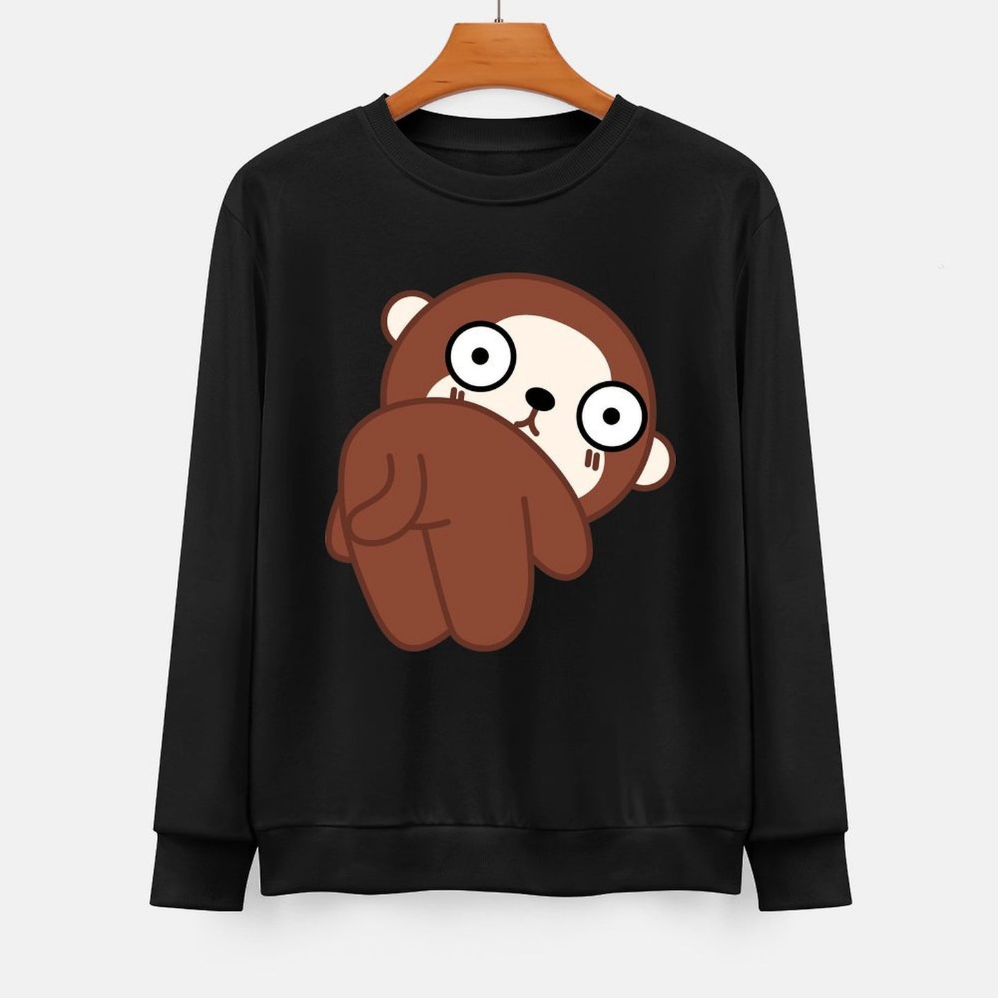  Front Patterned Long Sleeve TopLooseFit StreetLine