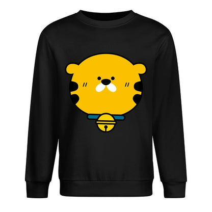 Front Patterned Long Sleeve TopCasual Smooth