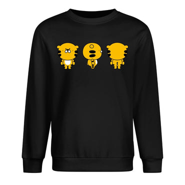 Front Patterned Long Sleeve TopFitted Solid