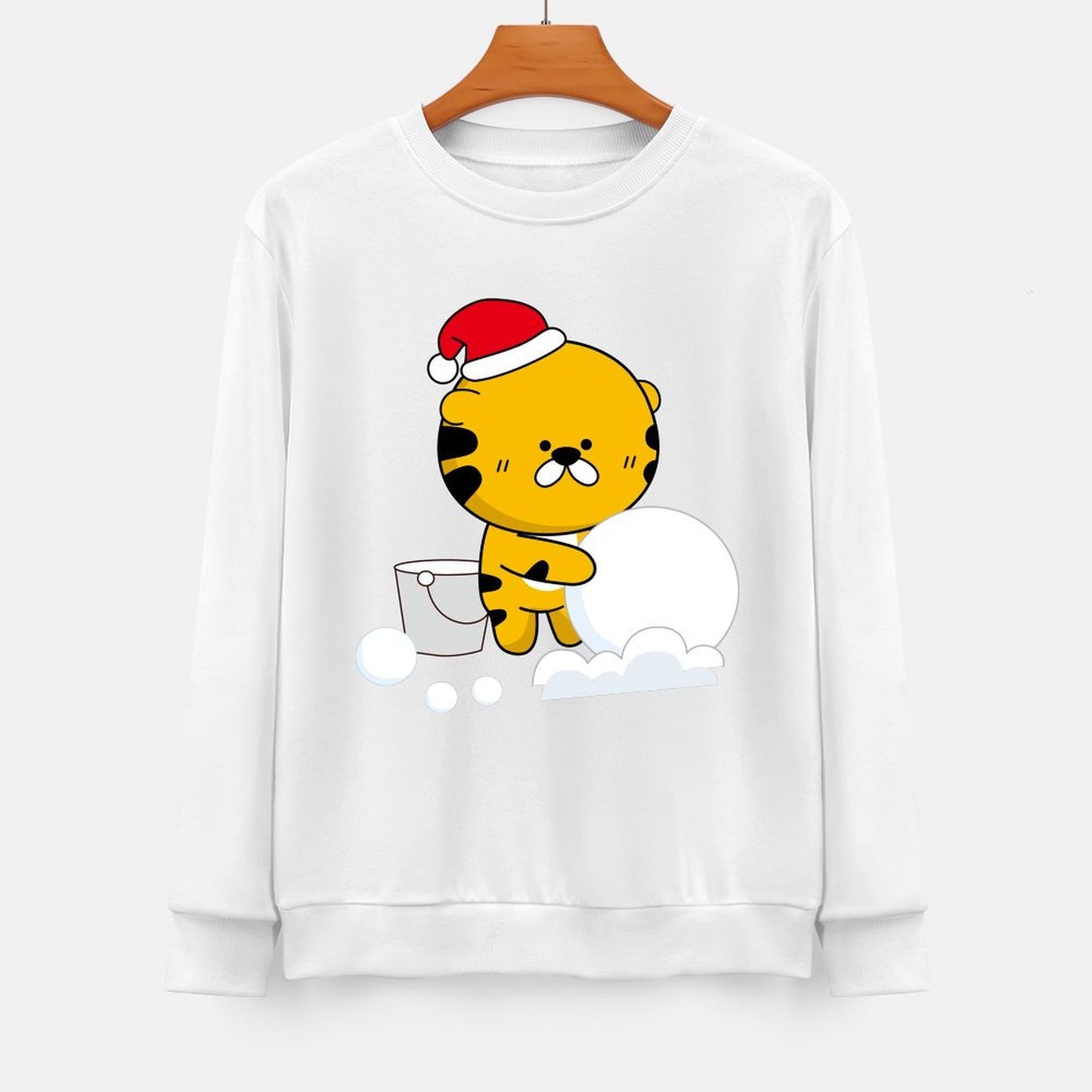 Front Patterned Long Sleeve TopOversized Sleek