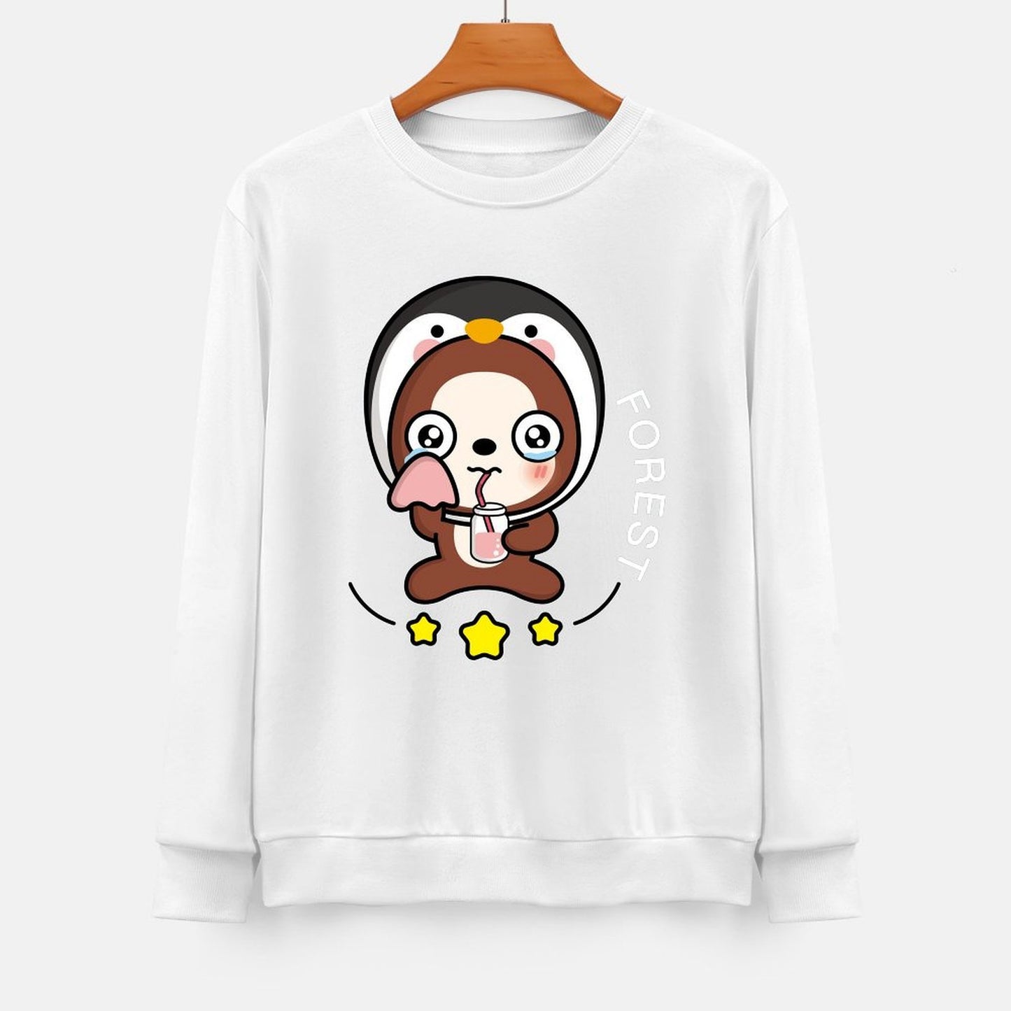 Front Patterned Long Sleeve TopNeutral Neat