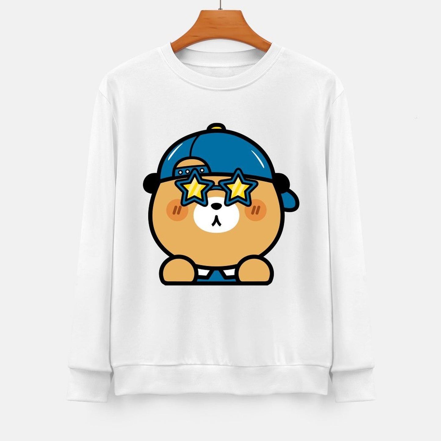 Front Patterned Long Sleeve TopRegular Pure