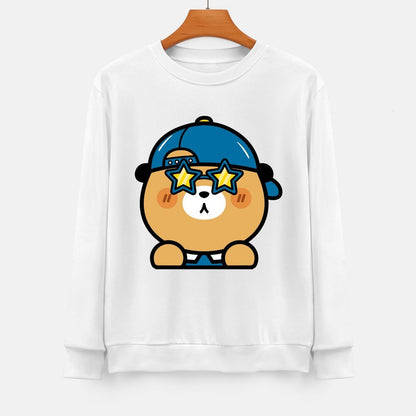 Front Patterned Long Sleeve TopRegular Pure