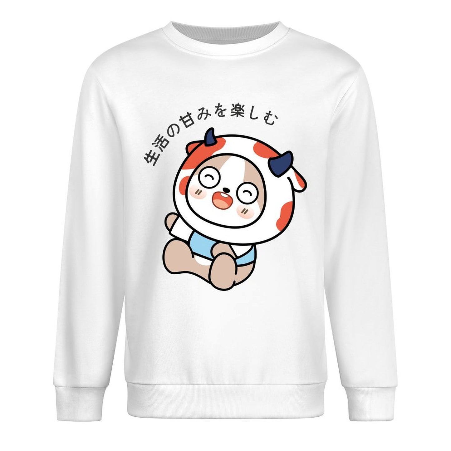 Front Patterned Long Sleeve TopStreetStyle Crisp Print