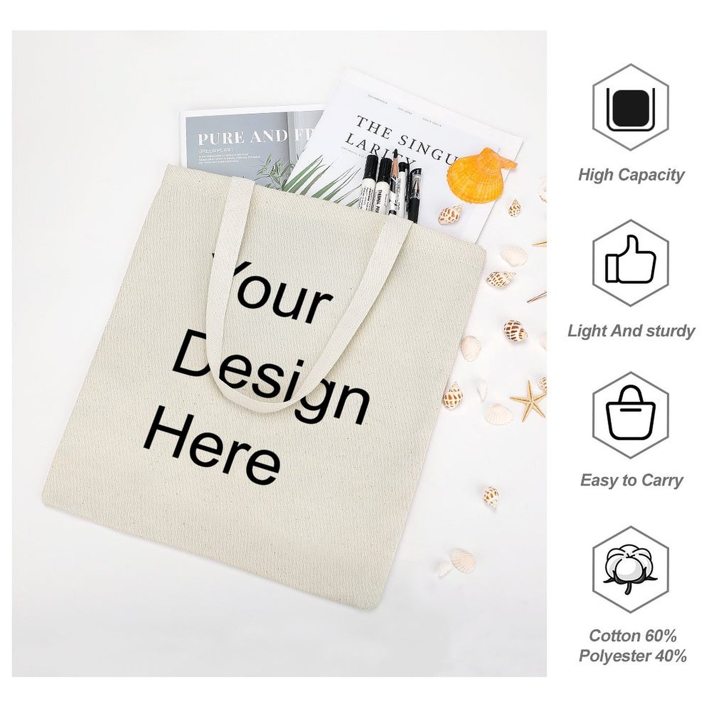 Canvas Tote Bag  Style 34x40cm