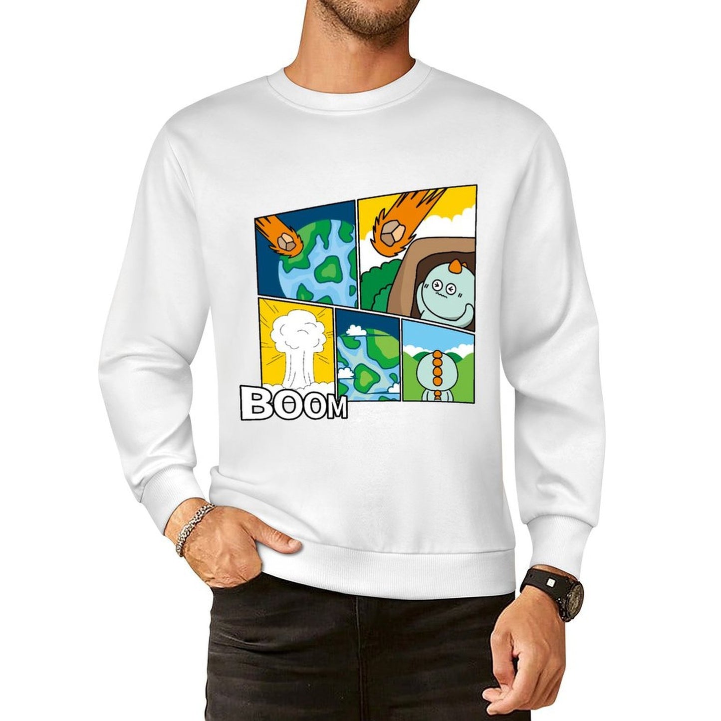 Front Patterned Long Sleeve TopSolid Ultra Durable