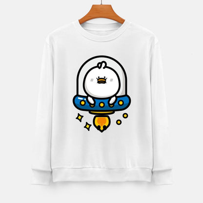 Front Patterned Long Sleeve TopLooseFit Sleek