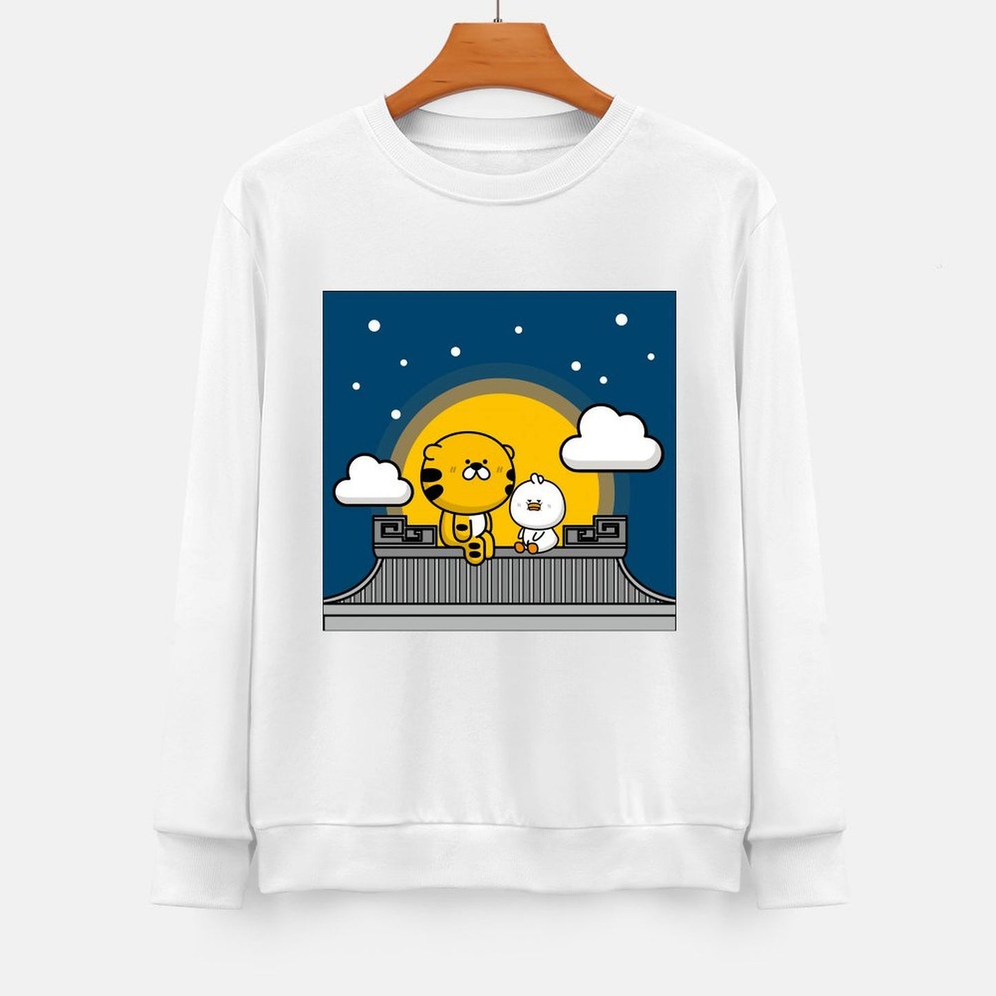 Front Patterned Long Sleeve TopHeavyweight Moisture-Wicking