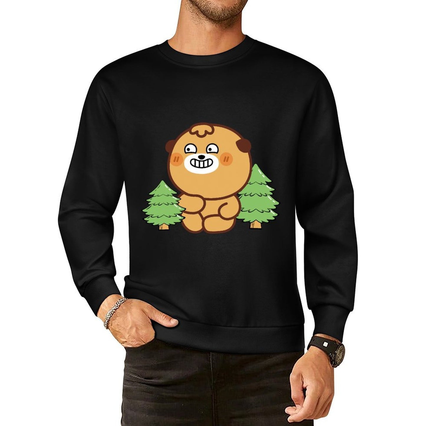 Front Patterned Long Sleeve TopFresh Refined