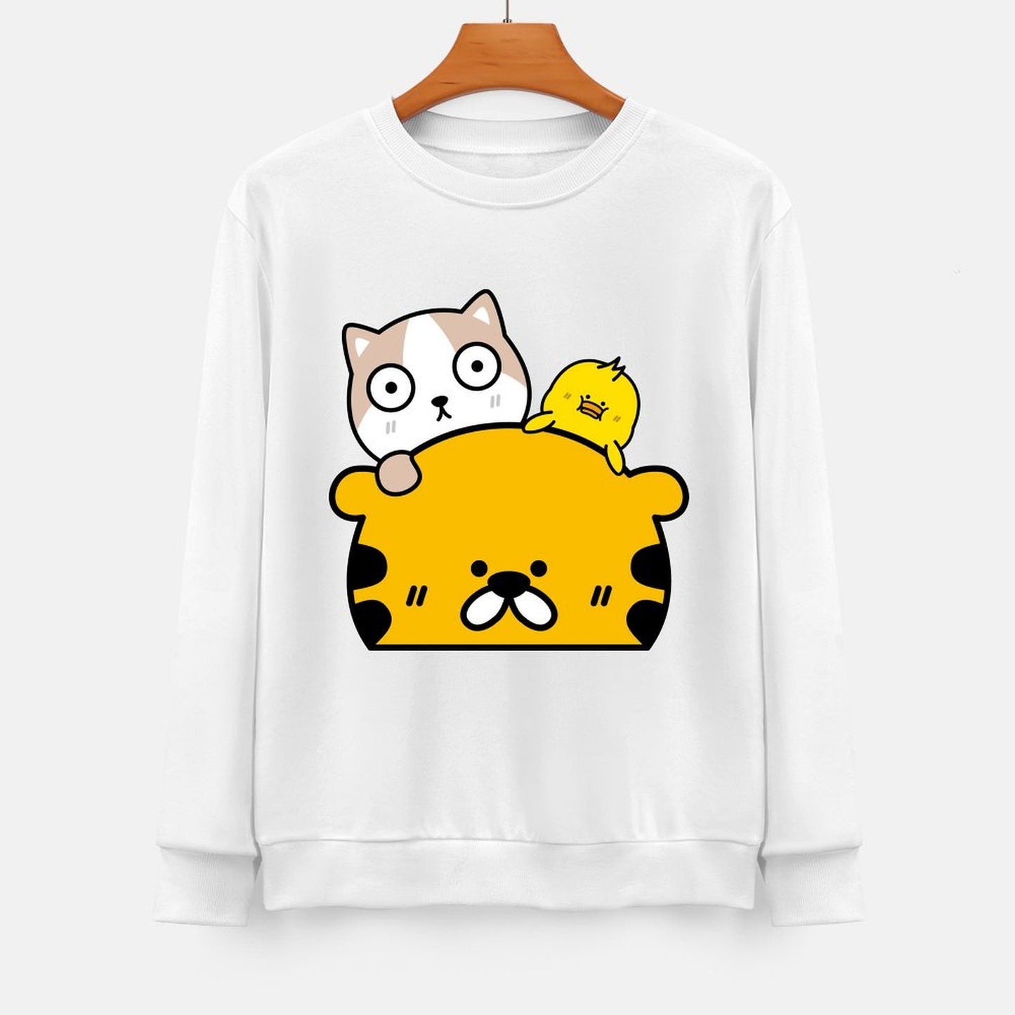 Front Patterned Long Sleeve TopTimelessComfort Sharp