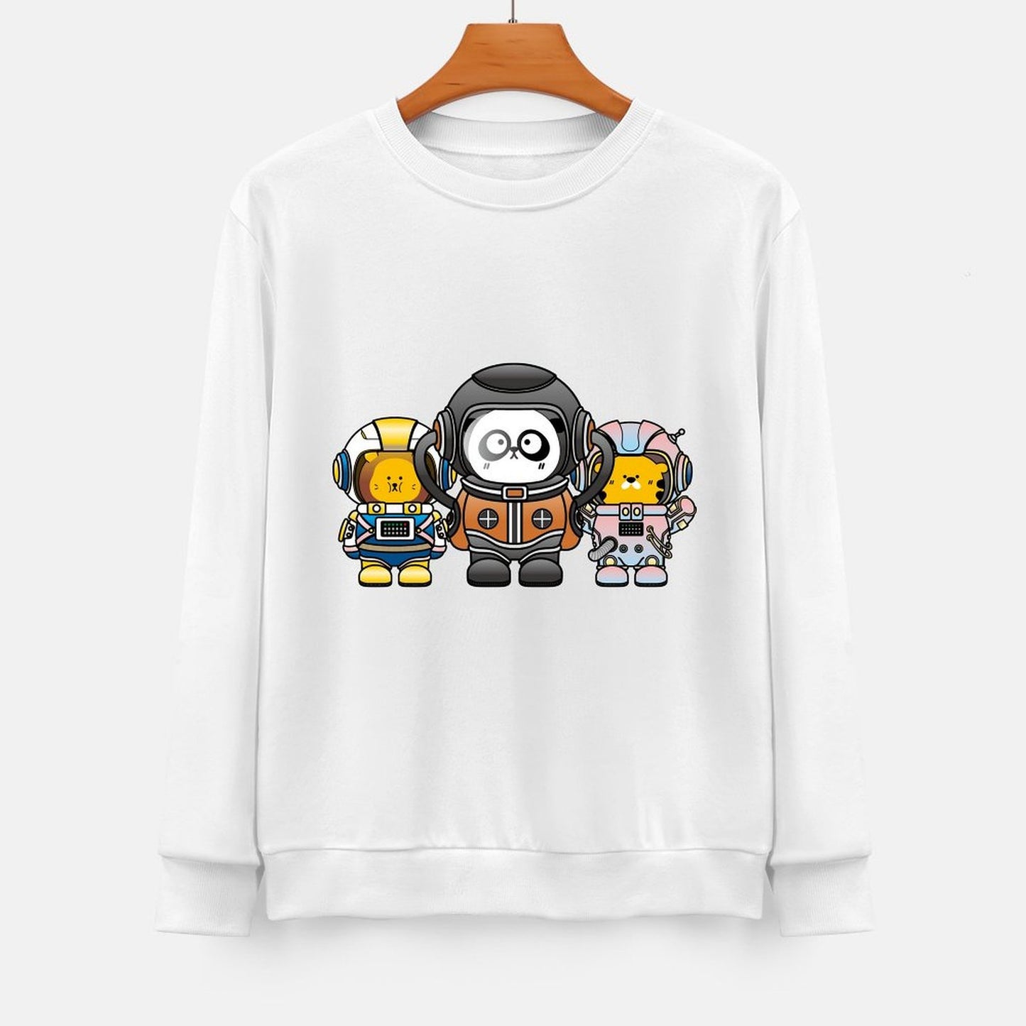 Front Patterned Long Sleeve TopMidweight RegularFit