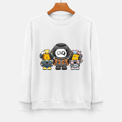 Front Patterned Long Sleeve TopMidweight RegularFit