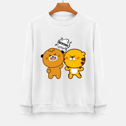 Front Patterned Long Sleeve TopRegularFit ComfortLine