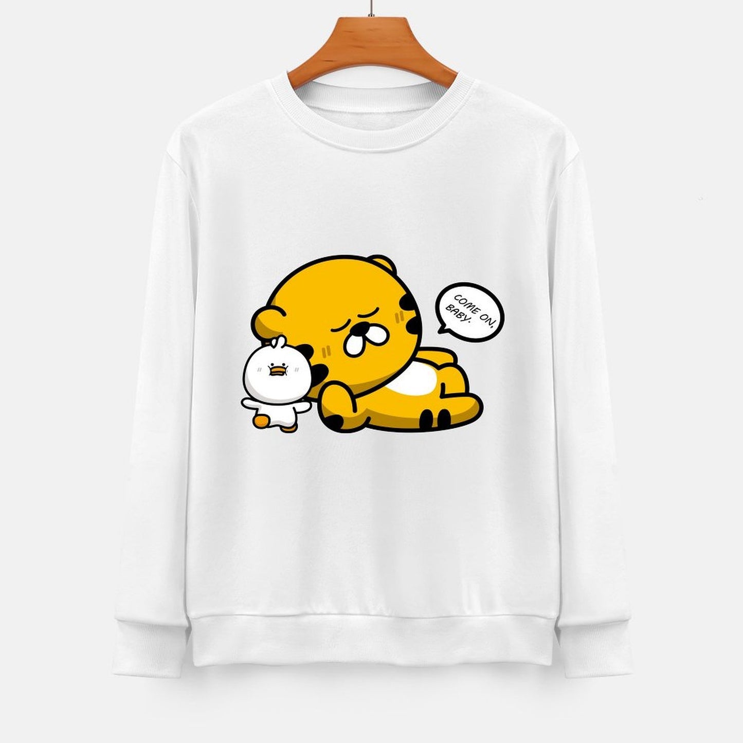 Front Patterned Long Sleeve TopComfortLine Colorfast