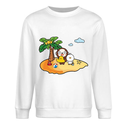 Front Patterned Long Sleeve TopUnisex Sharp