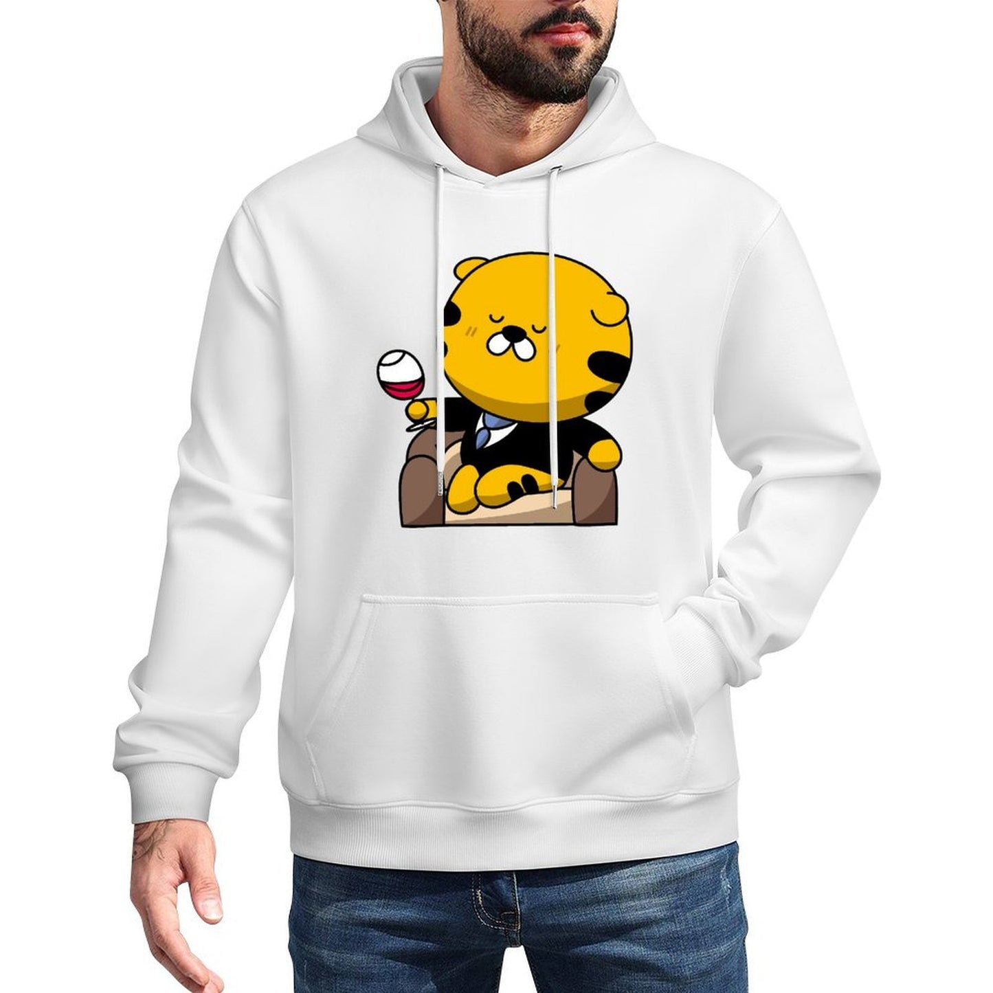 Soft Crisp Print Front Graphic Hoodies