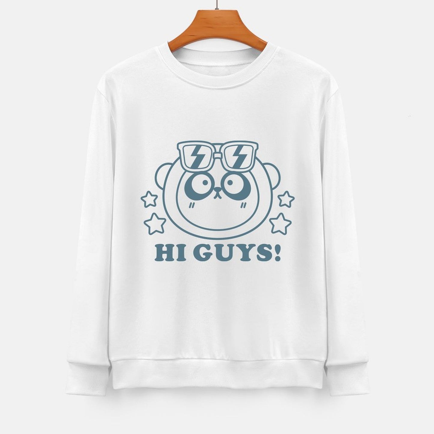 Front Patterned Long Sleeve TopActiveWear Soft