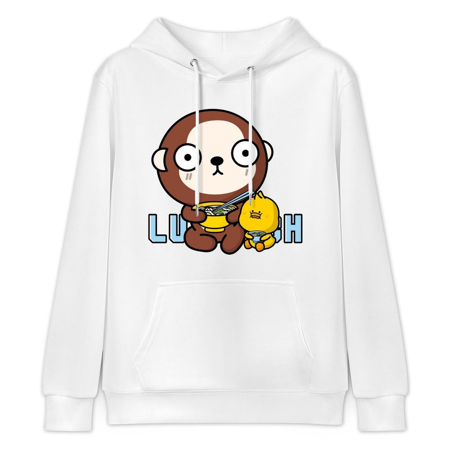 LooseFit Crisp Print Front Graphic Hoodies