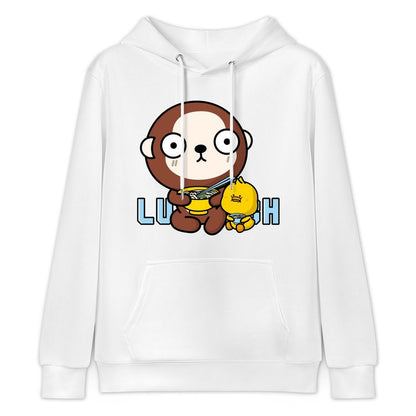 LooseFit Crisp Print Front Graphic Hoodies