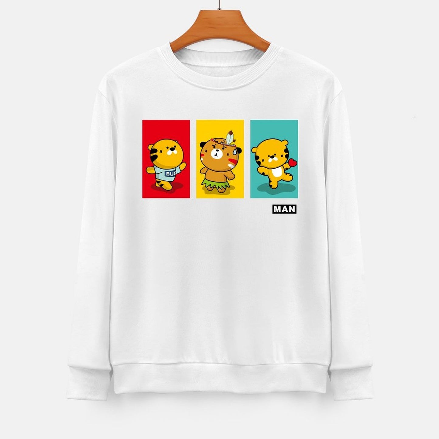 Front Patterned Long Sleeve TopSmooth Feel Edition